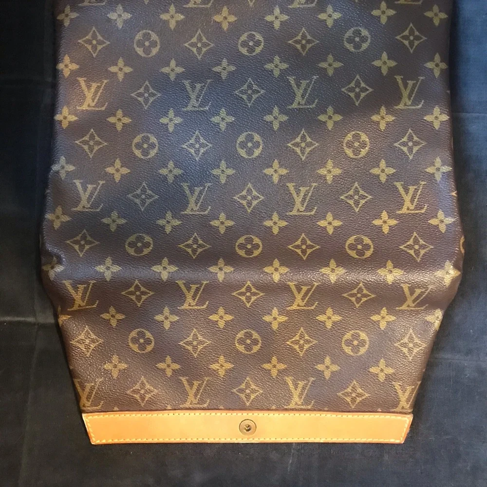 Louis Vuitton Brown Monogram Clutch with Tan Strap